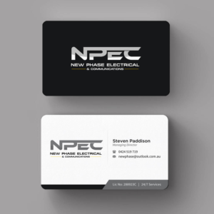 Business Card Design by INDIAN_Ashok for New Phase Electrical & Communications | Design: #8437514