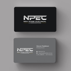 Business Card Design by INDIAN_Ashok for New Phase Electrical & Communications | Design: #8437517