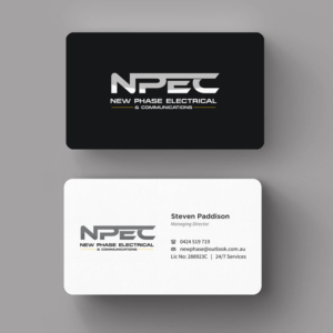 Business Card Design by INDIAN_Ashok for New Phase Electrical & Communications | Design: #8437519