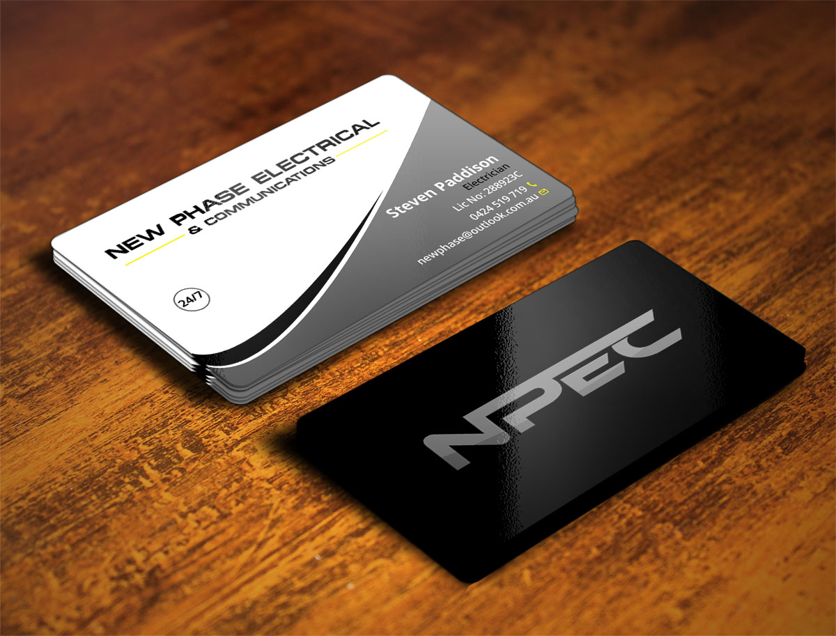 Business Card Design by Verified artistry for New Phase Electrical & Communications | Design #8436680
