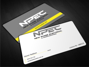 Visitenkarten-Design von EWS Webs für New Phase Electrical & Communications | Design #8432171