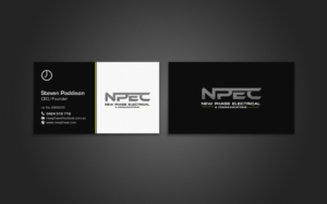 Business Card Design by chandrayaan.creative for New Phase Electrical & Communications | Design: #8432628