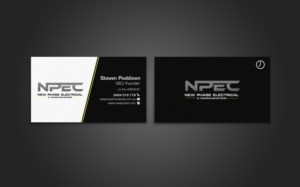 Business Card Design by chandrayaan.creative for New Phase Electrical & Communications | Design: #8432634