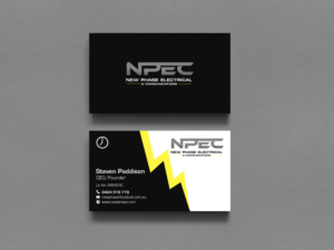 Business Card Design by chandrayaan.creative for New Phase Electrical & Communications | Design: #8432636
