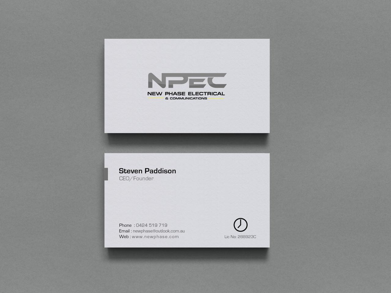 Business Card Design by chandrayaan.creative for New Phase Electrical & Communications | Design #8432640