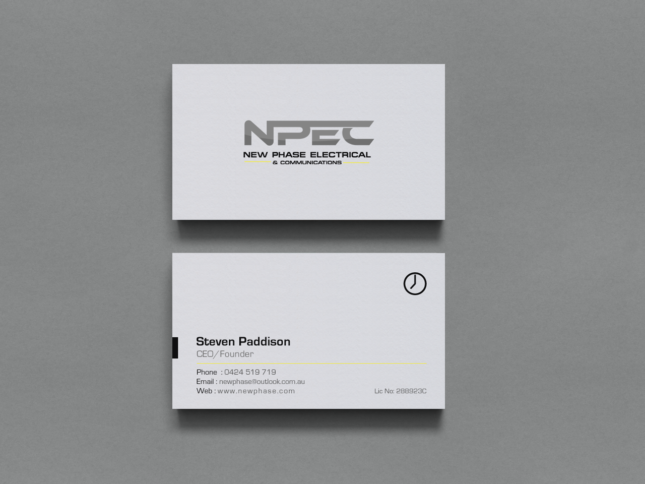 Business Card Design by chandrayaan.creative for New Phase Electrical & Communications | Design #8432641