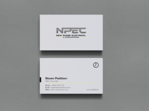 Business Card Design by chandrayaan.creative for New Phase Electrical & Communications | Design: #8432641
