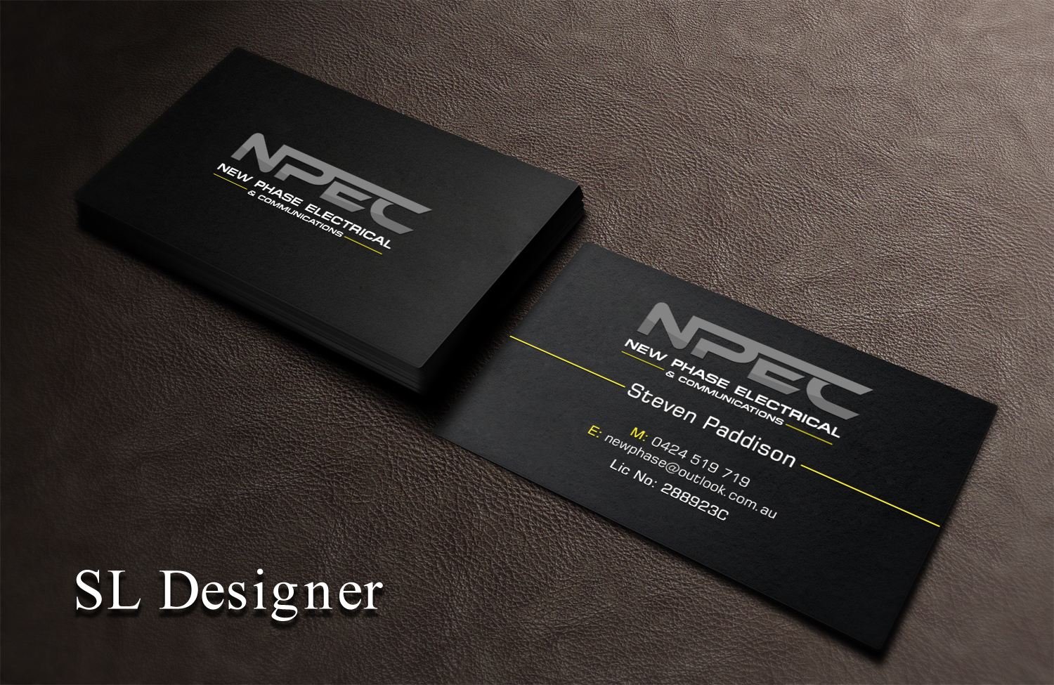 Business Card Design by SL Designer for New Phase Electrical & Communications | Design #8432995