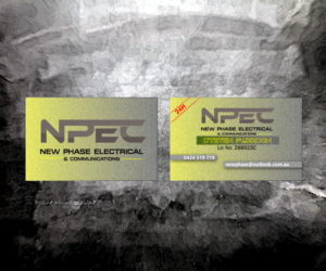 Visitenkarten-Design von Fabio Estevao für New Phase Electrical & Communications | Design #8438701