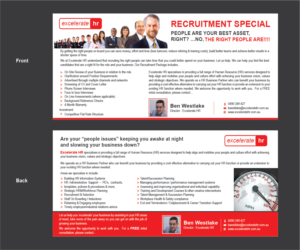Excelerate HR - DL Postcard Fliers