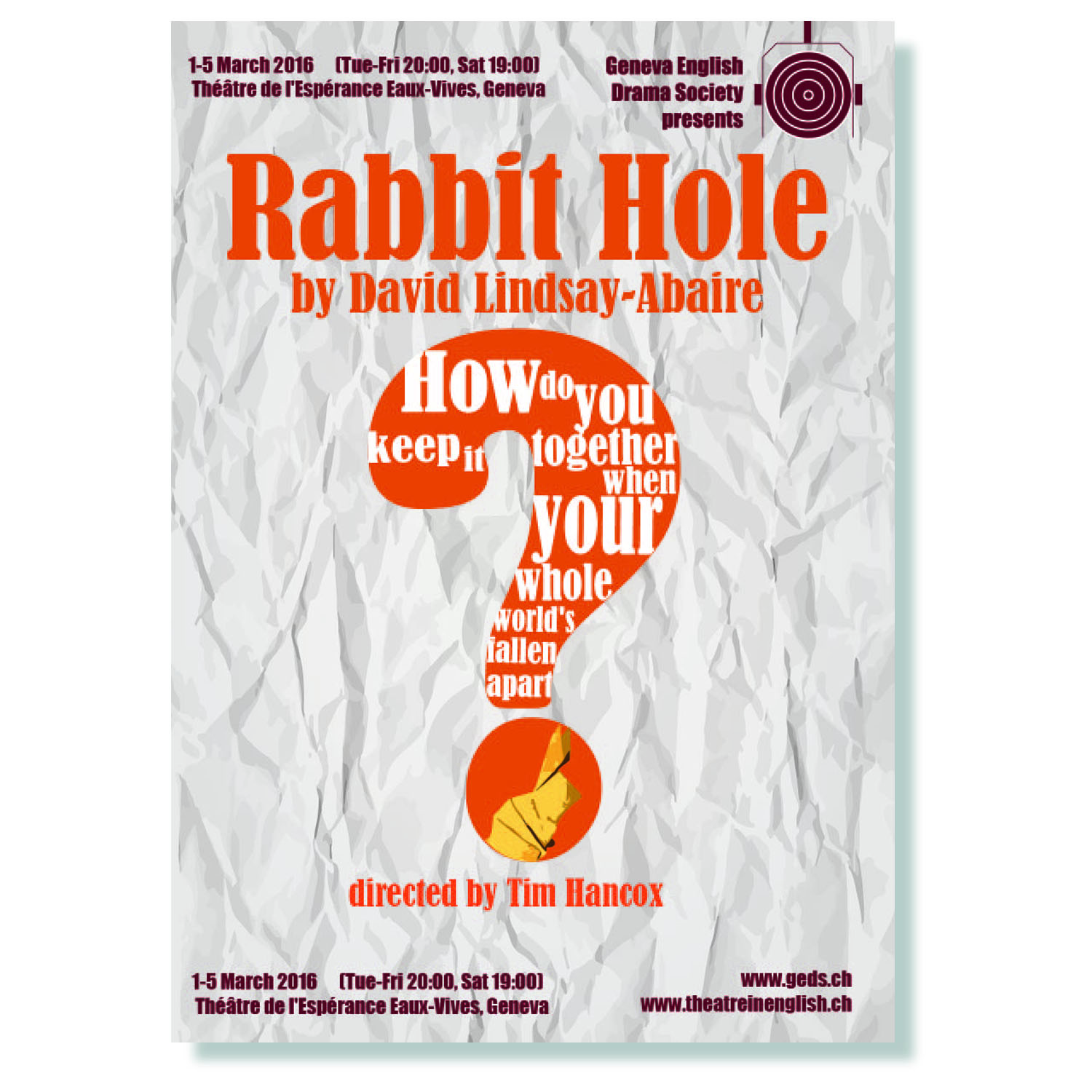 Diseño de Póster por ioio para Geneva English Drama Society | Diseño #8420535