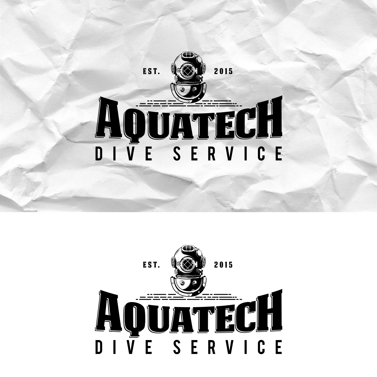 Logo Design by Dreams.MELO for AquaTech Dive Service LLC | Design #7957883