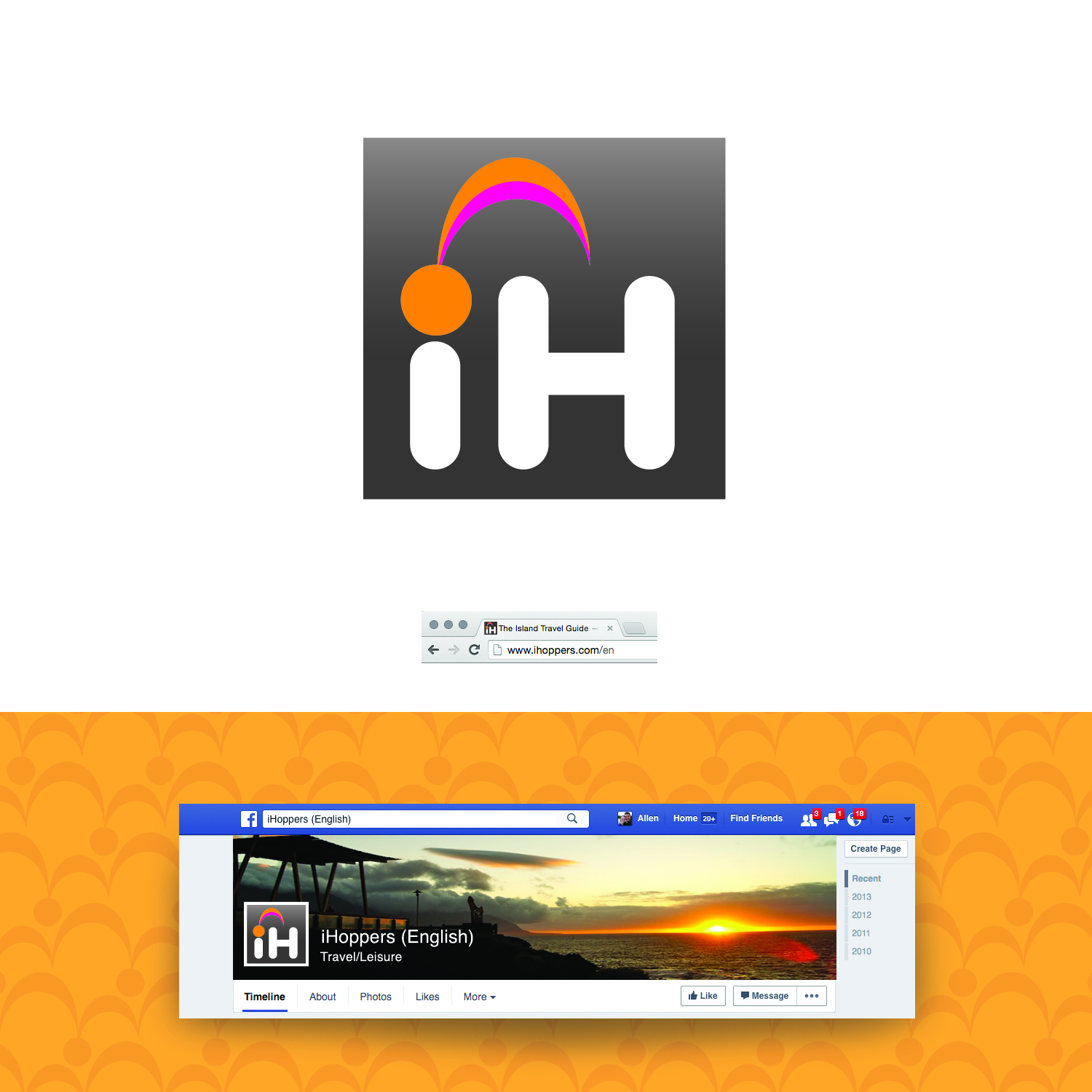 Logo Design by Allen Mercer for iHoppers S.L. | Design #7927991