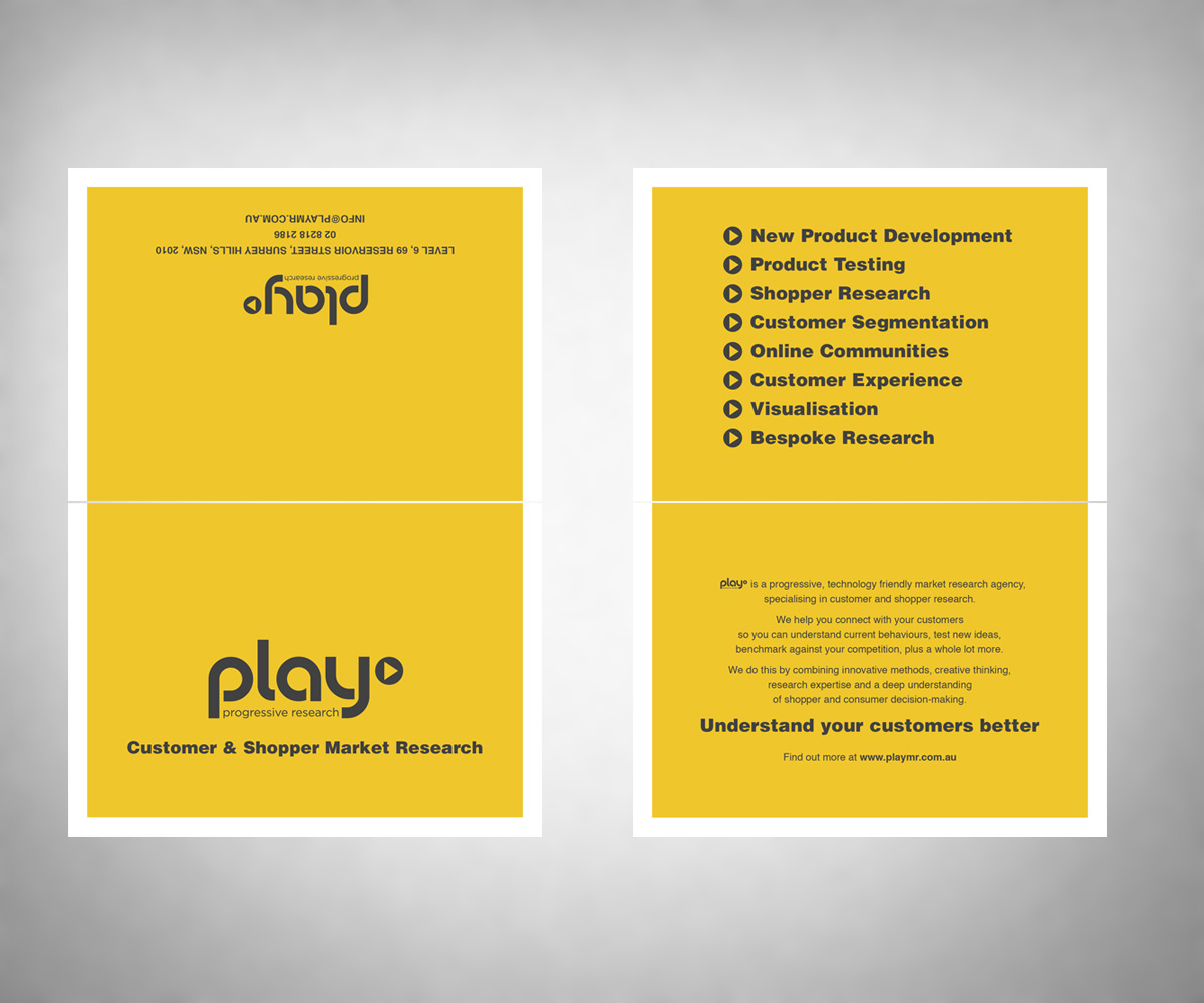 Brochure Design by Marco Simões for PLAY MR | Design #2000067
