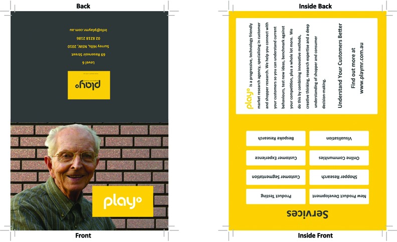 Brochure Design by Mbaker for PLAY MR | Design #1964688