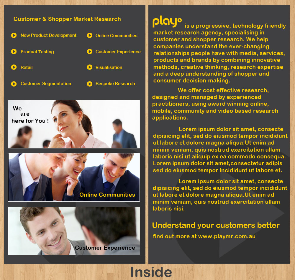 Brochure Design by Parul for PLAY MR | Design #1974501