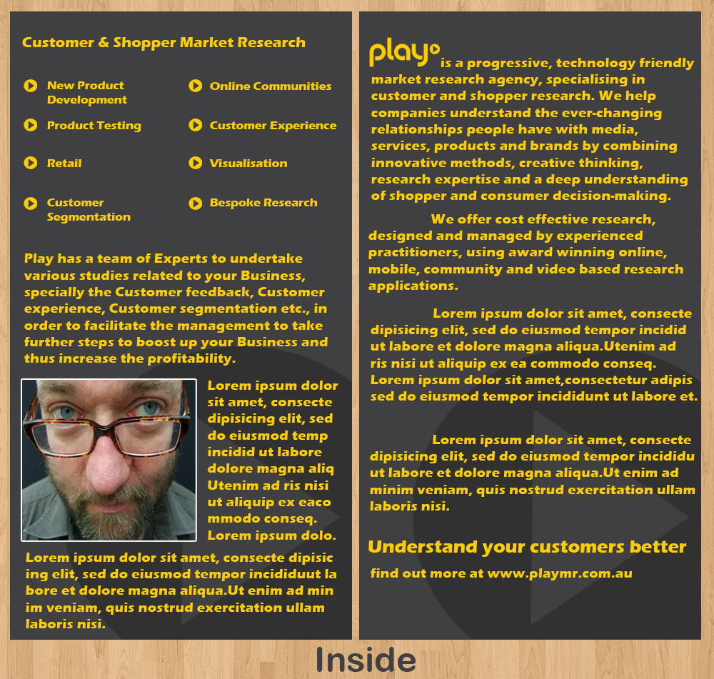 Brochure Design by Parul for PLAY MR | Design #1987866