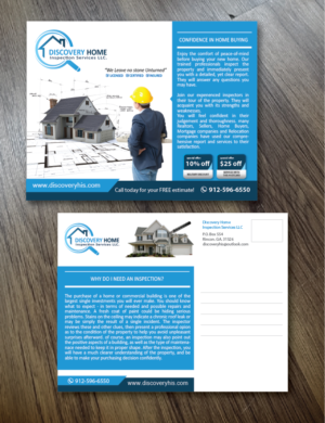 Postcard Design by alex989 for Discovery Home Inspection Services, LLC | Design: #7886320