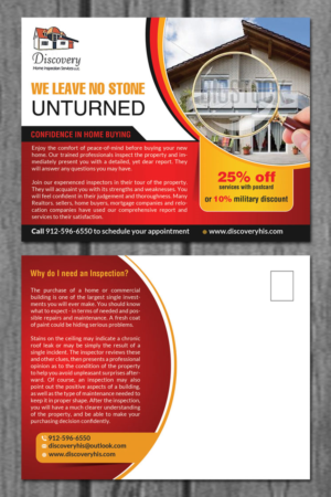 Postcard Design by creative.bugs for Discovery Home Inspection Services, LLC | Design: #7886567
