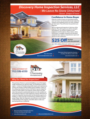 Postcard Design by creative.bugs for Discovery Home Inspection Services, LLC | Design: #7943927