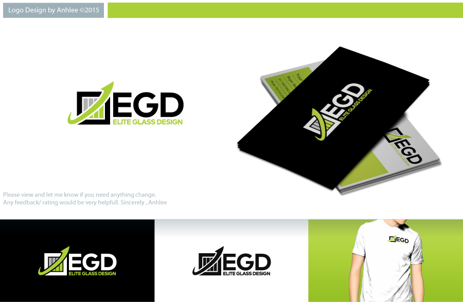 Logo Design by Anhlee for Elite Glass Design | Design #8309959