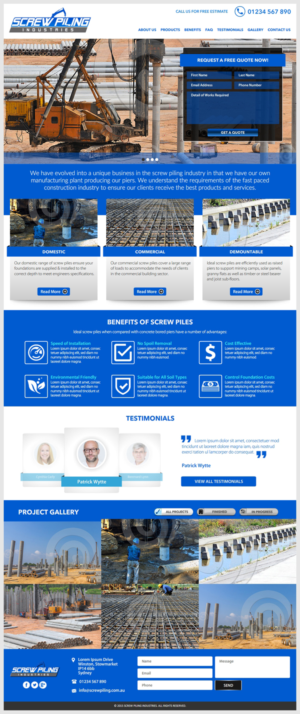 Screw Piling Industries Website | Web Design by -Marc-