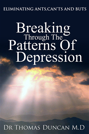 Book Cover Eliminating Ants, Cant's and Buts, Breaking through the pattern of depression | Book Cover Design by NatPearlDesigns