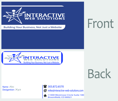 Design de Carte de Visite par Exclusive4U pour Interactive Web Solutions | Design #1944318