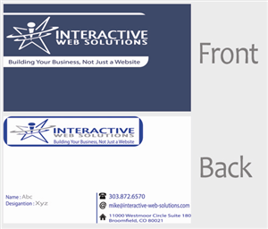 Design de Carte de Visite par Exclusive4U pour Interactive Web Solutions | Design : #1944318
