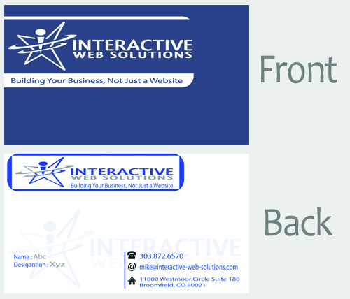 Design de Carte de Visite par Exclusive4U pour Interactive Web Solutions | Design #1944356