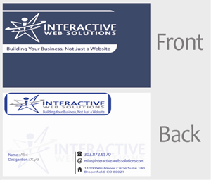 Design de Carte de Visite par Exclusive4U pour Interactive Web Solutions | Design : #1944356