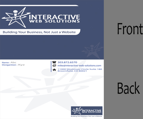 Design de Carte de Visite par Exclusive4U pour Interactive Web Solutions | Design #1946021