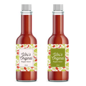 An attractive/creative label design for Wiri's Original Pepper Sauce | Label Design by Marta Sobczak 