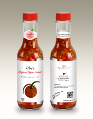 An attractive/creative label design for Wiri's Original Pepper Sauce | Label Design by tarokun
