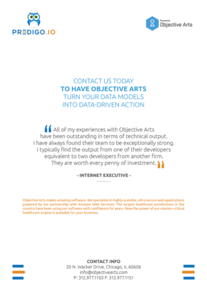 Objective Arts Predigo Sales Sheet | Flyer Design by RoundYellow