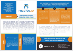 Objective Arts Predigo Sales Sheet | Flyer Design by Lee Xian