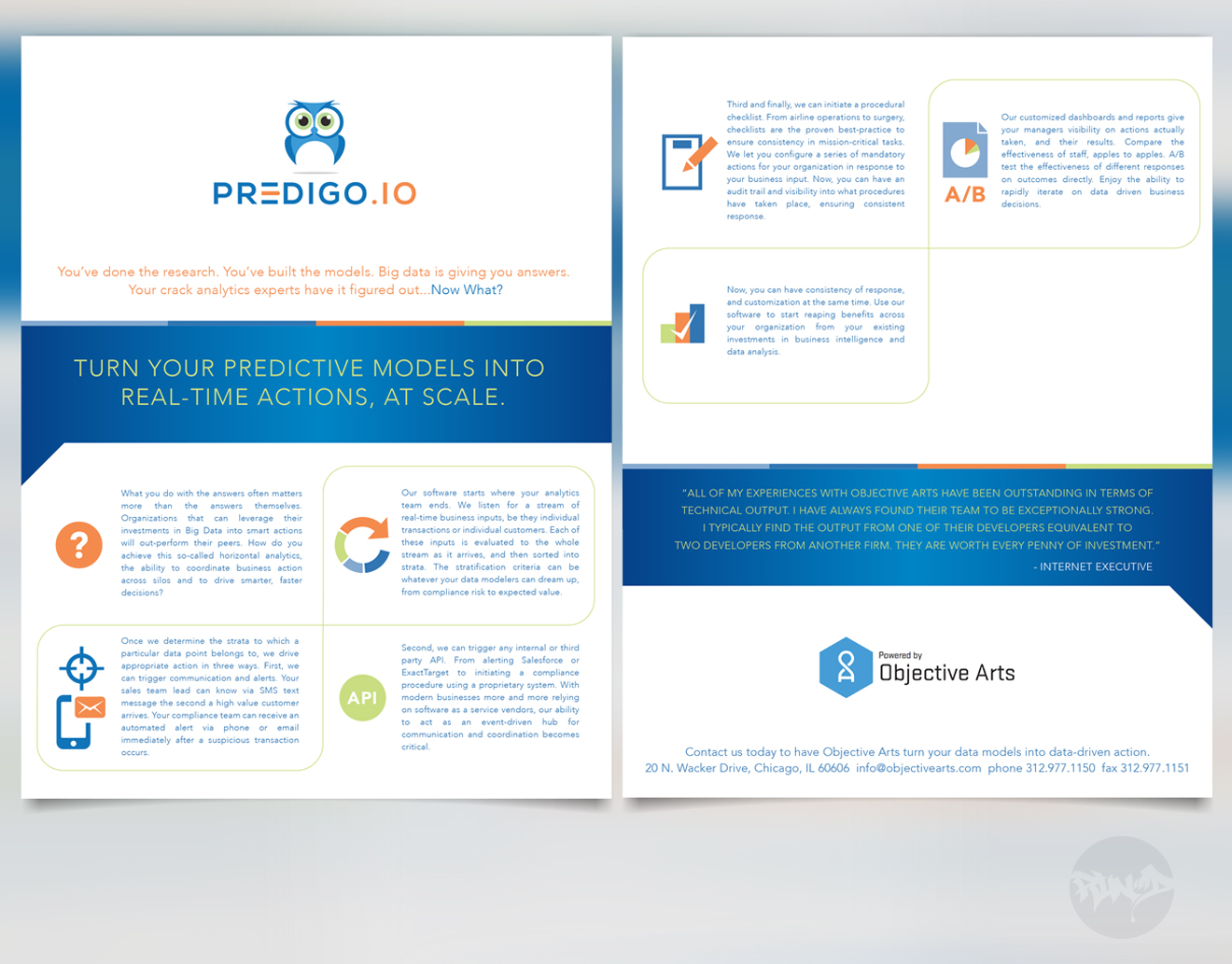 modern sell sheet design
