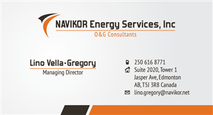 Business Card Design by ® Design for Navikor Energy Services | Design: #1949556