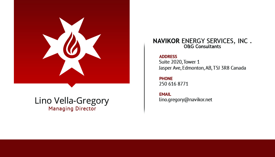 Business Card Design by sliStudios for Navikor Energy Services | Design #1966559