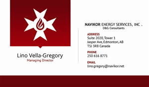 Business Card Design by #sliStudios for Navikor Energy Services | Design #1968678