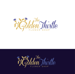 The Golden Thistle Flower Shop | Logo Design by Birdcage