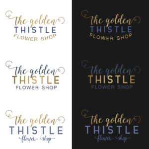 The Golden Thistle Flower Shop | Logo Design by designstarla