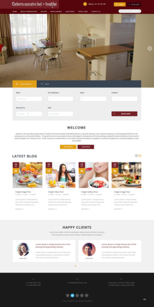 Web Design by pb for Canberra Short Term & Holiday Accommodation | Design: #7898079
