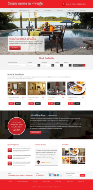 Web Design by pb for Canberra Short Term & Holiday Accommodation | Design: #7898081