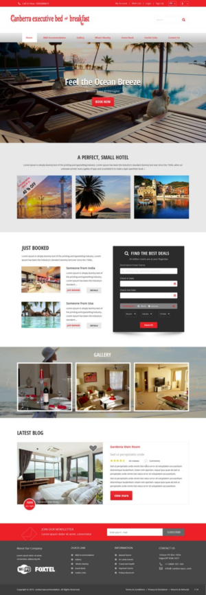 Web Design by pb for Canberra Short Term & Holiday Accommodation | Design: #7920848