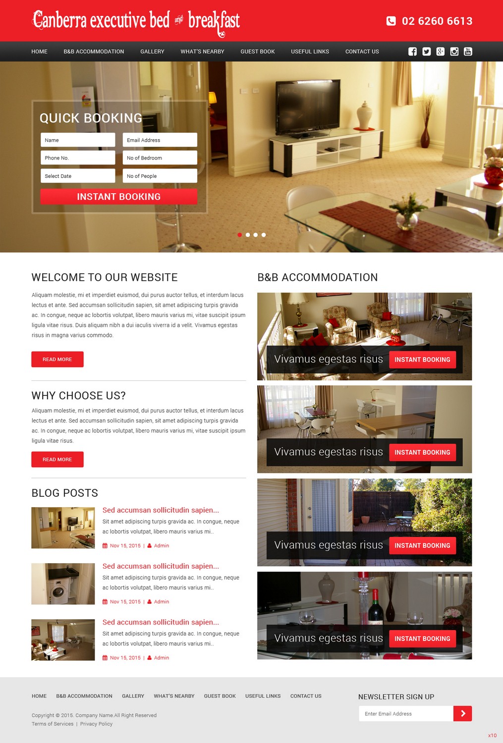 Web Design by pb for Canberra Short Term & Holiday Accommodation | Design #7920849