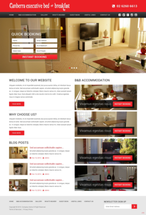 Web Design by pb for Canberra Short Term & Holiday Accommodation | Design: #7920849