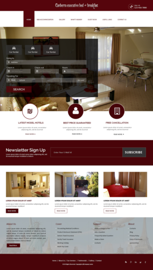 Web Design by Creations Box 2015 for Canberra Short Term & Holiday Accommodation | Design: #8007776