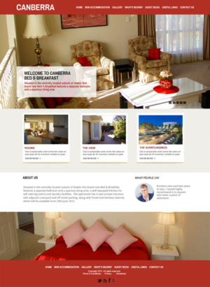 Web Design by studiyo3 for Canberra Short Term & Holiday Accommodation | Design: #8161670
