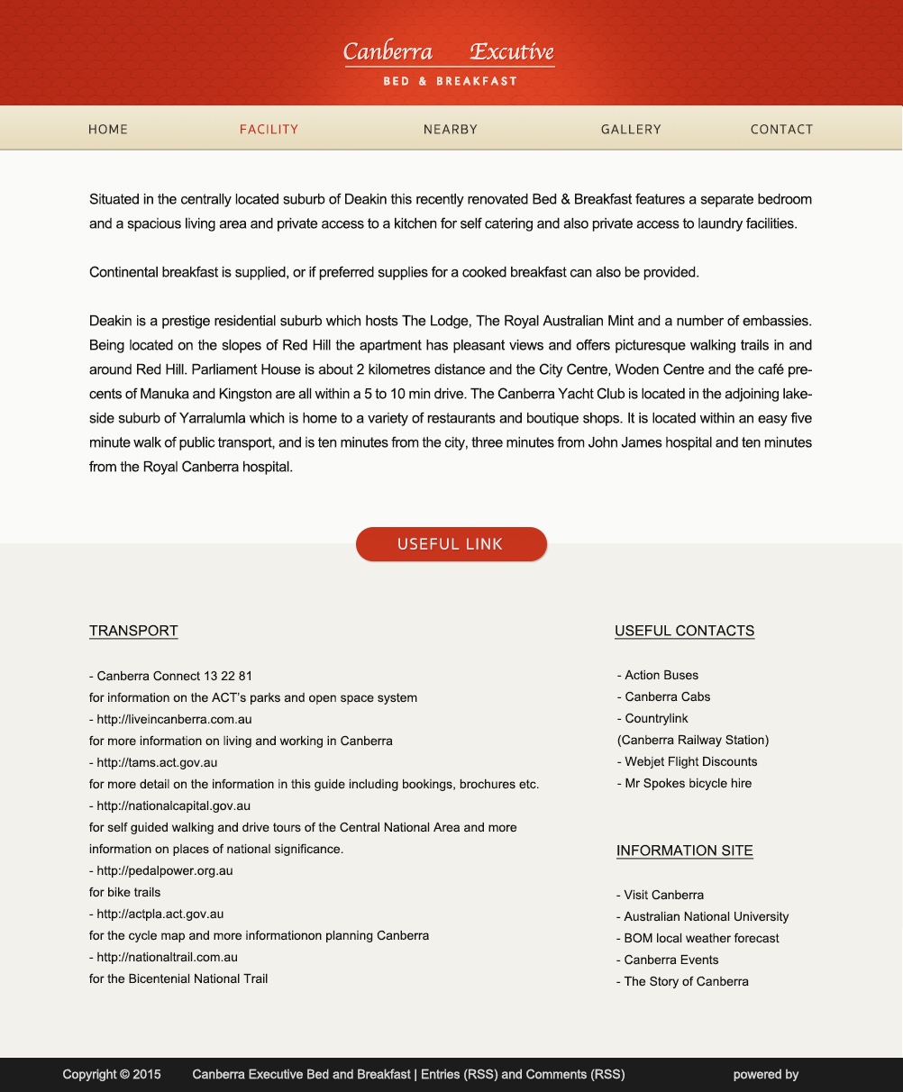 Web Design by dzwtt for Canberra Short Term & Holiday Accommodation | Design #7977077